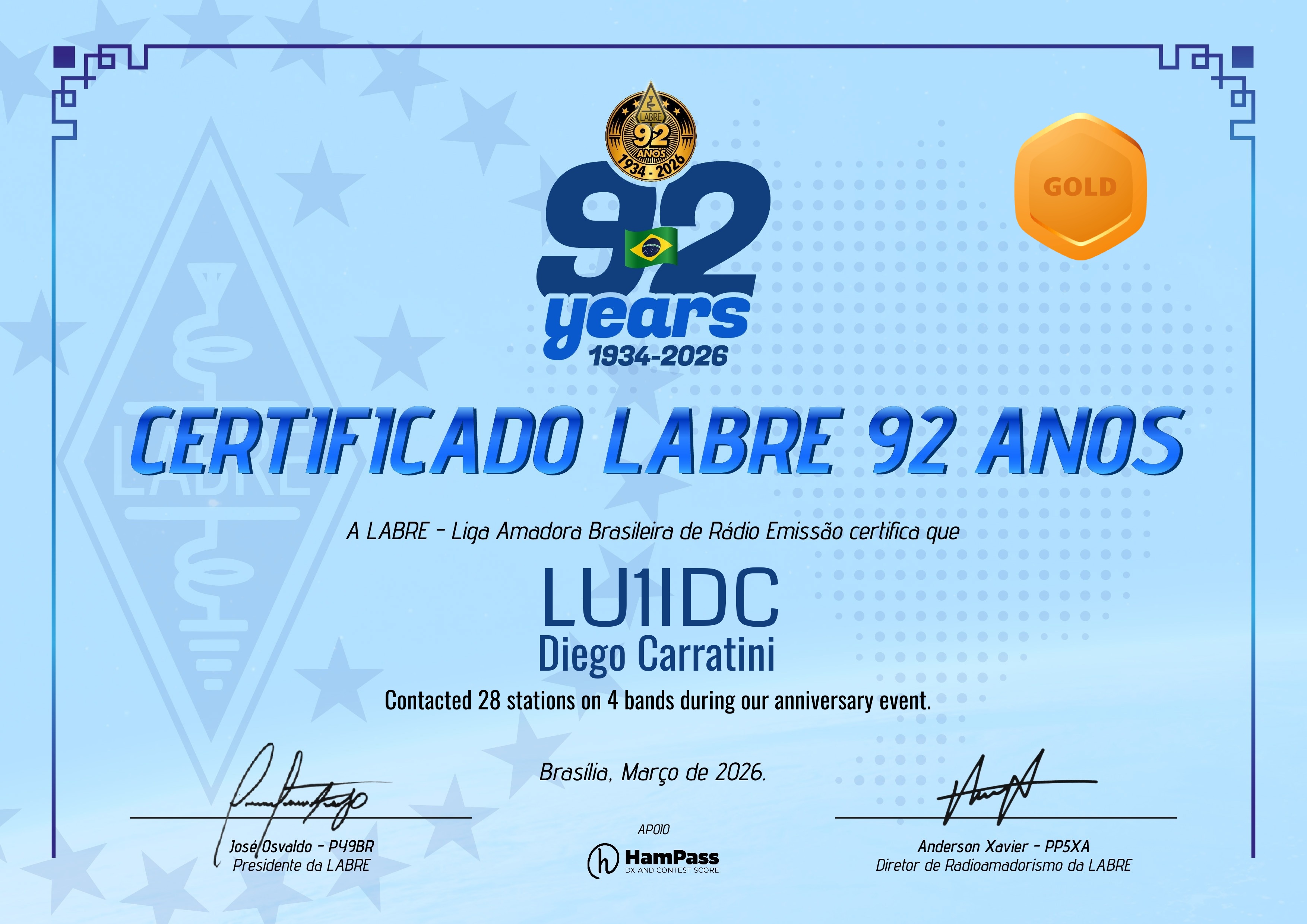 LABRE 92 anos