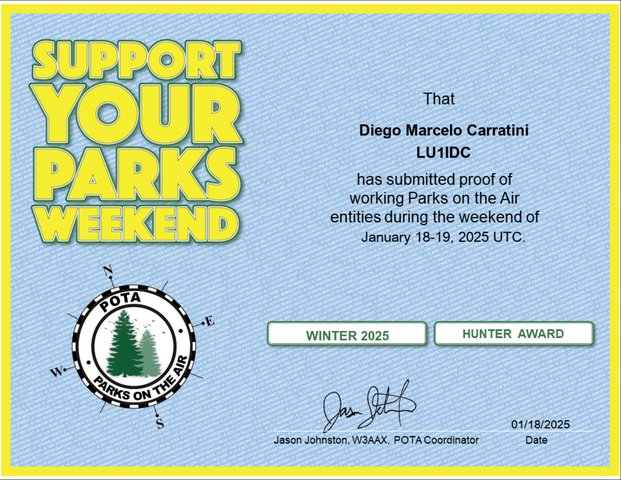 20250118 POTA SUPPORT YOUR PARKS HUNTER