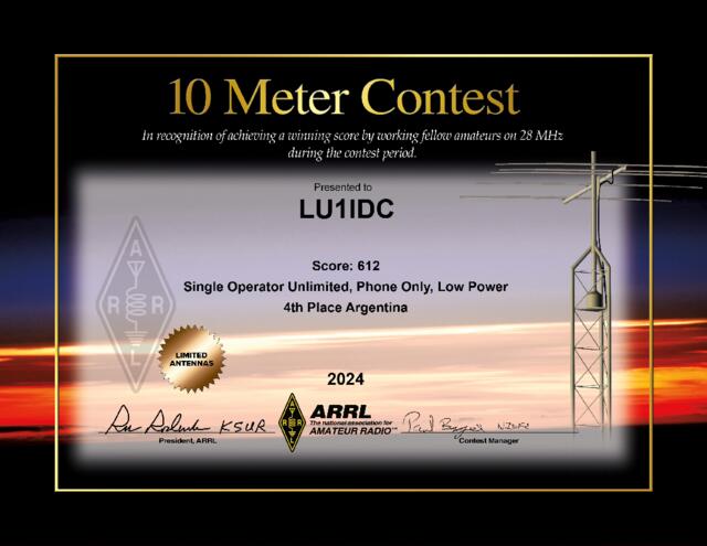 2024 ARRL 10 METER CONTEST