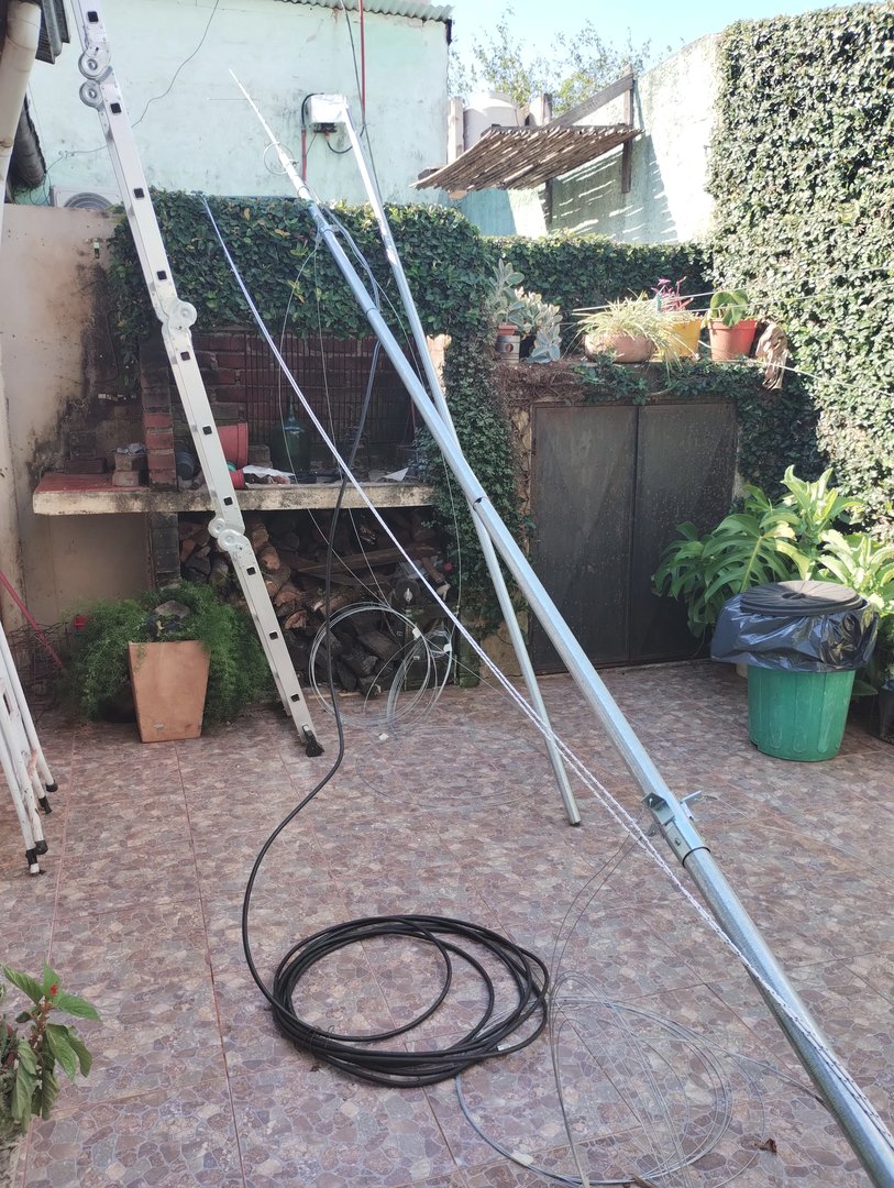 Preparando la antena